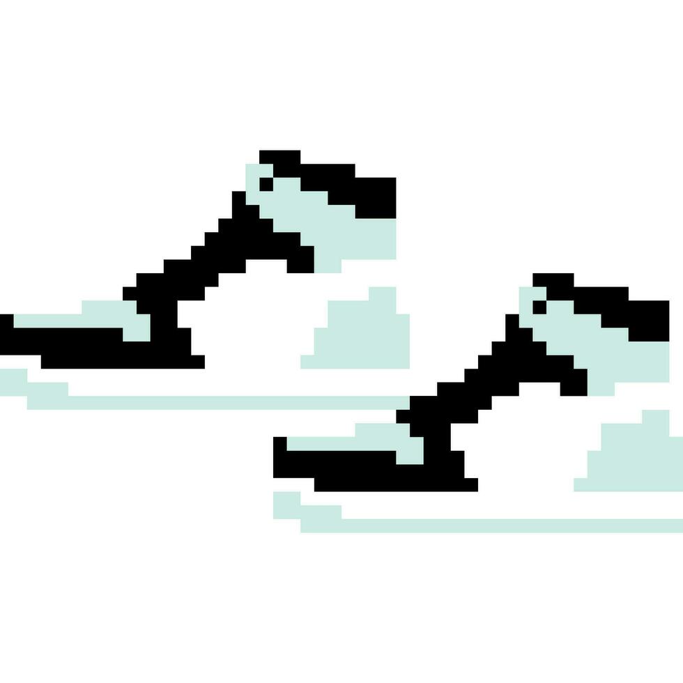 gymnastiksko tecknad serie ikon i pixel stil vektor