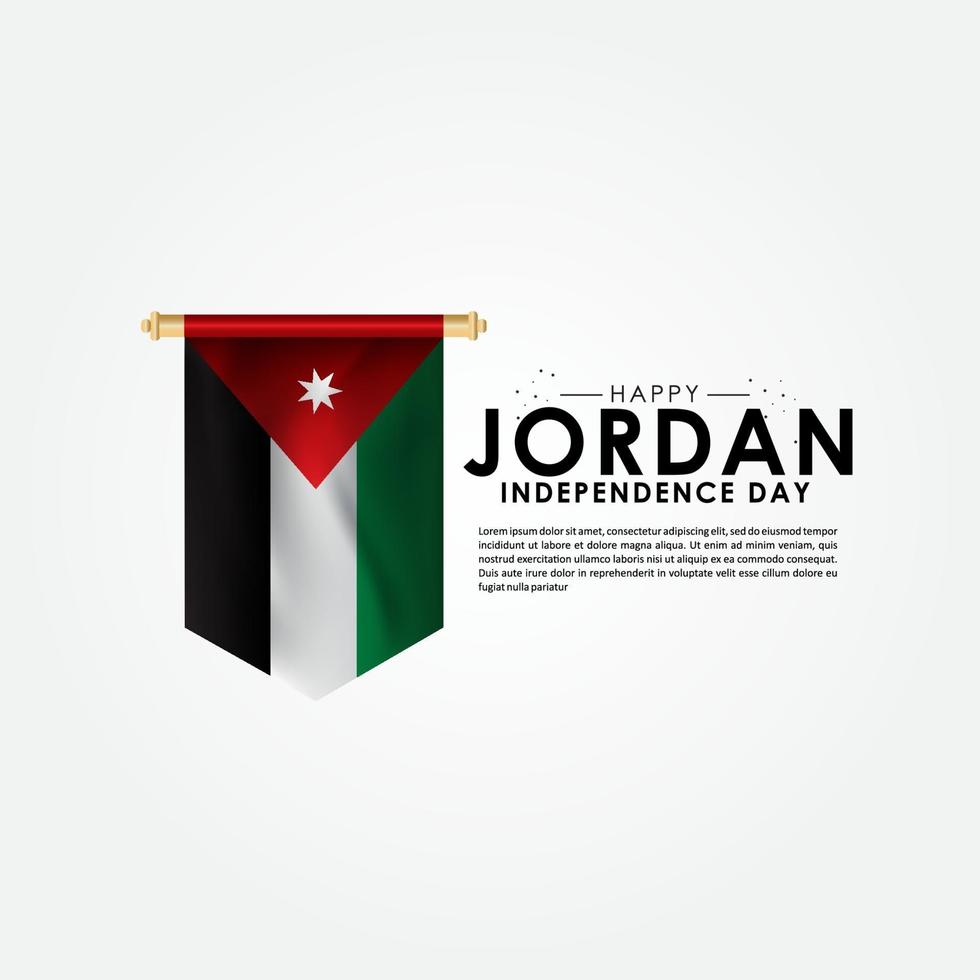 lycklig Jordaniens självständighetsdag design bakgrund vektor