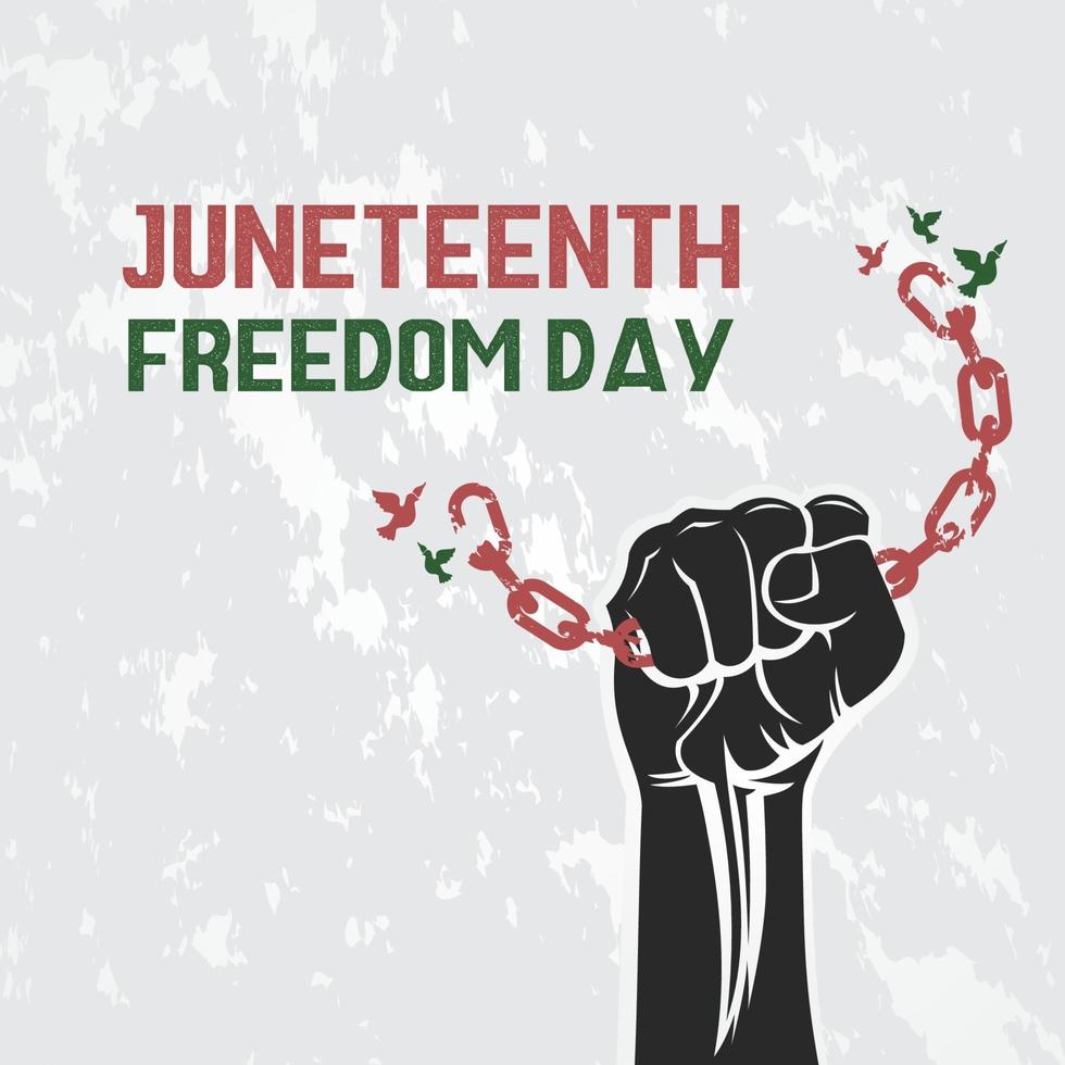 Juniteenth Freedom Day Design Hintergrund vektor