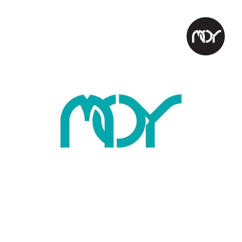 brev moy monogram logotyp design vektor