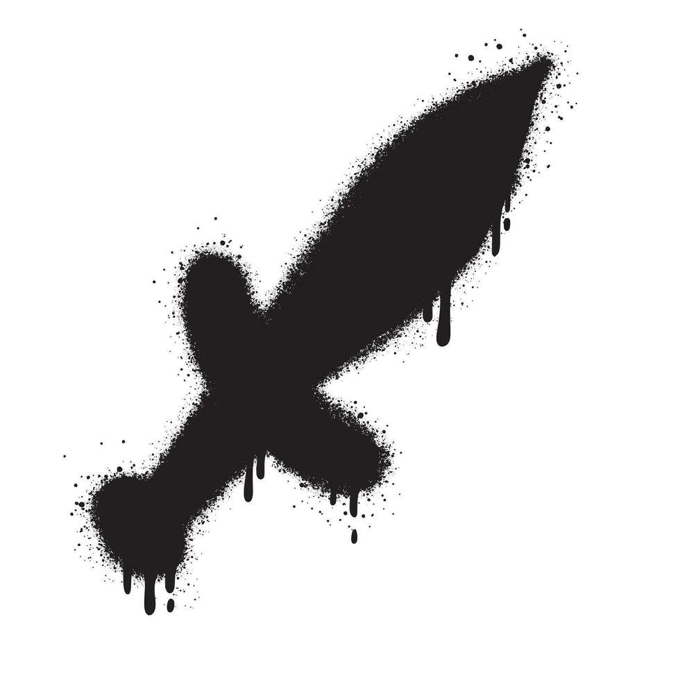 sprühen gemalt Graffiti Messer Symbol gesprüht isoliert mit ein Weiß Hintergrund. vektor