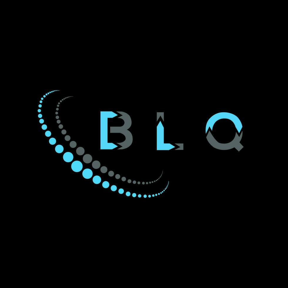 blq brev logotyp kreativ design. blq unik design. vektor