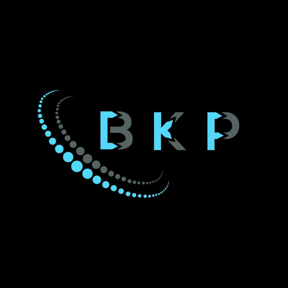 bkp brev logotyp kreativ design. bkp unik design. vektor