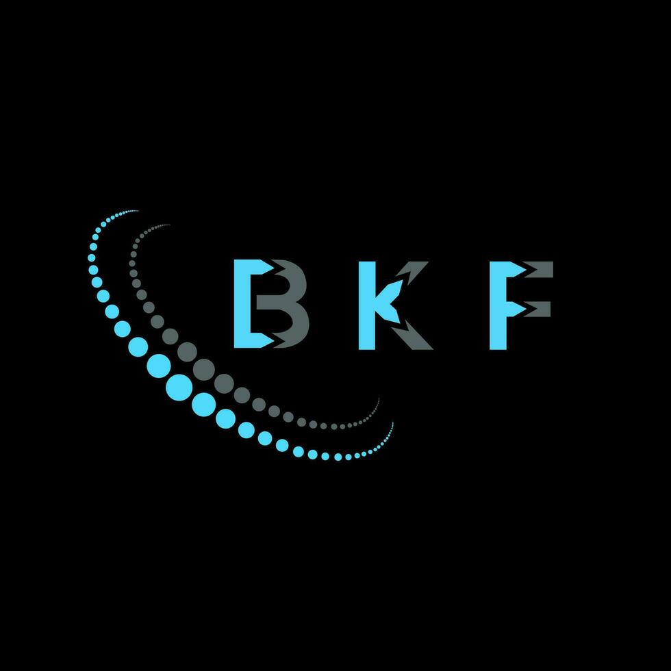 bkf brev logotyp kreativ design. bkf unik design. vektor