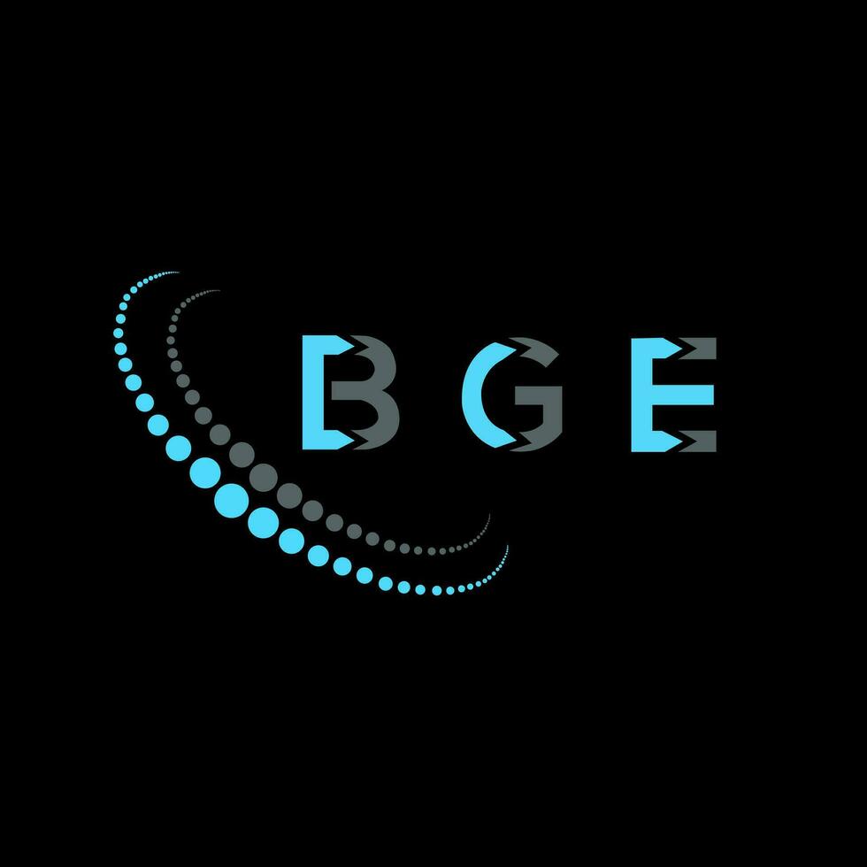 bge Brief Logo kreativ Design. bge einzigartig Design. vektor