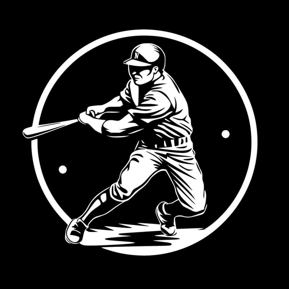 Baseball, schwarz und Weiß Vektor Illustration