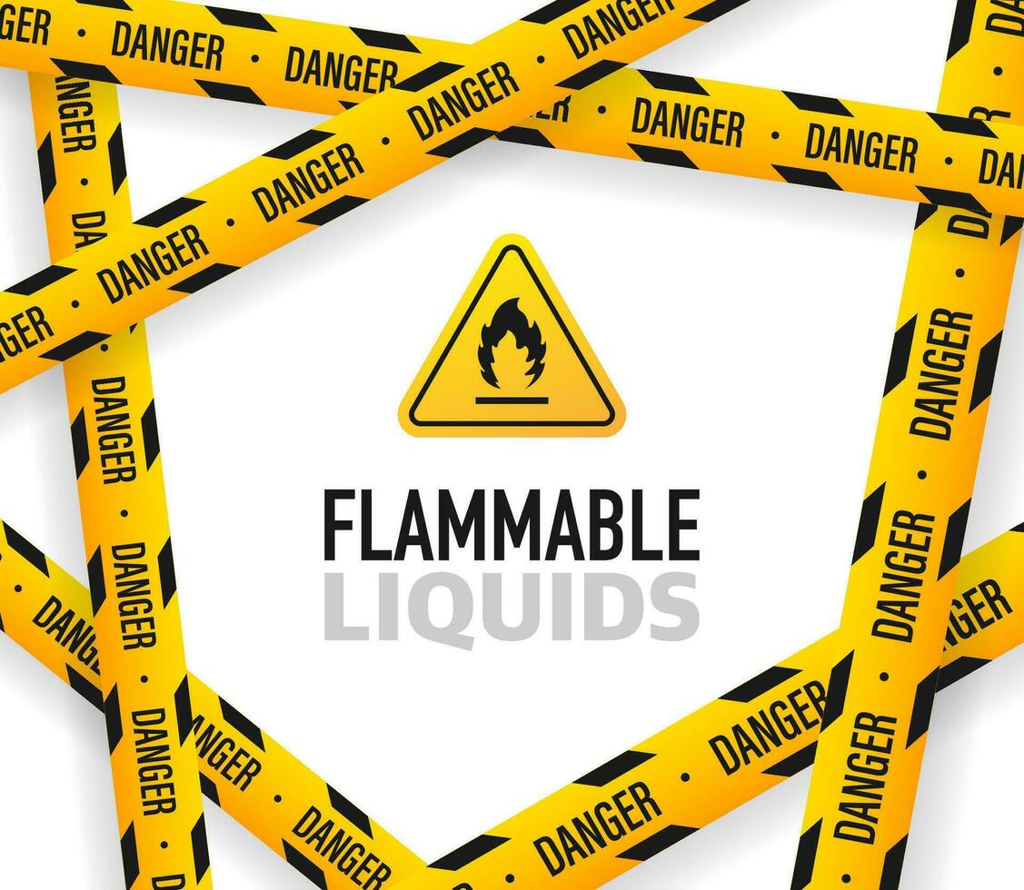 Gelb Illustration von brennbar Flüssigkeiten auf Weiß Hintergrund. Vektor Illustration. Feuer Flamme