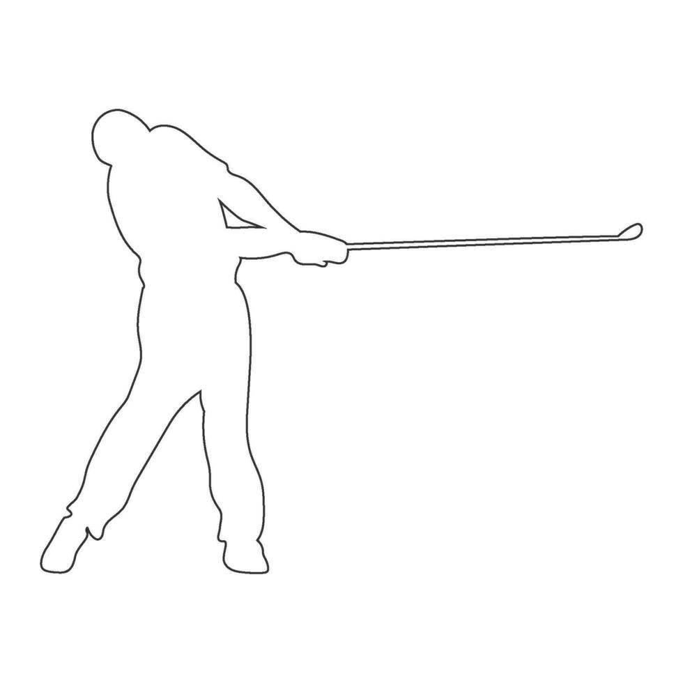 Symbol von Person spielen Golf Vektor Illustration Design