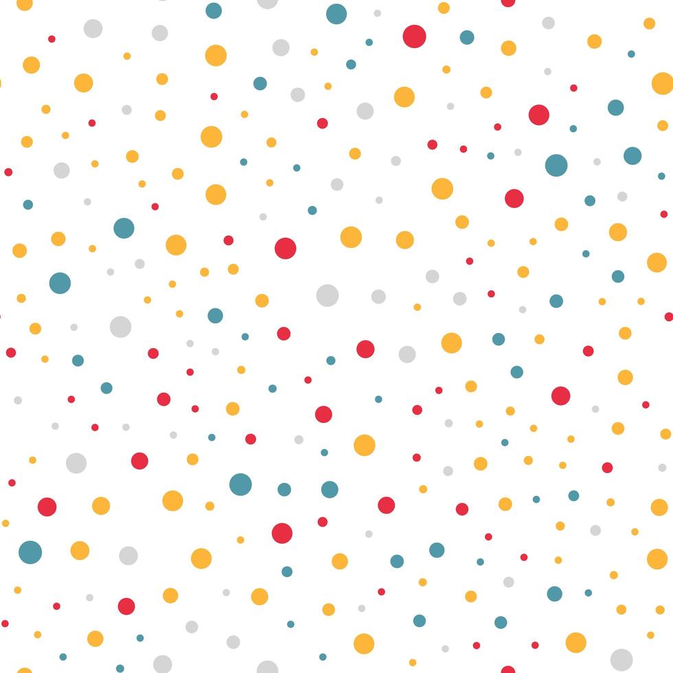 färgglada prickade sömlösa mönster polka dot slumpmässiga vektor