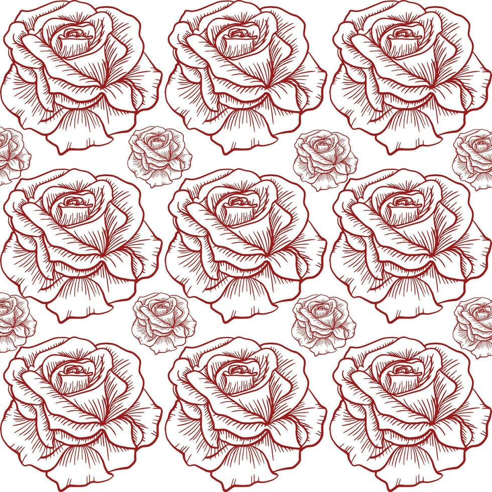 minimal abstrakt abstrakt Rosen Blume Muster Anordnung alle Über Vektor Design Hintergründe Illustration Digital Bild zum Textil- Drucken zum Fabrik. Rose Textil- Blume Muster.