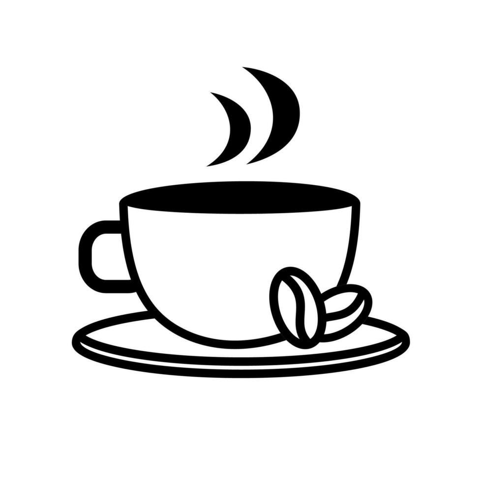 Kaffee Tasse Untertasse Symbol isoliert Vektor Illustration