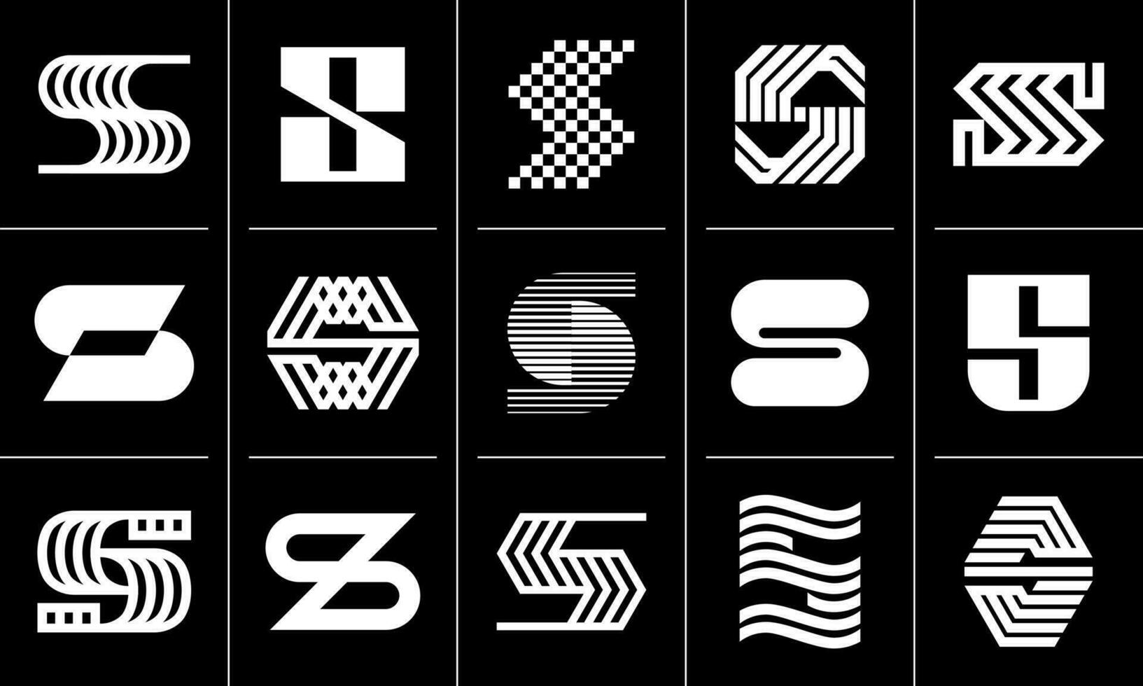 modern Linie abstrakt Initiale Brief s Logo Symbol Design einstellen vektor