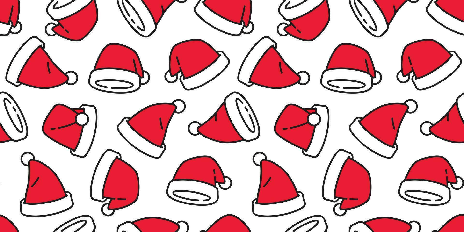 Weihnachten Hut nahtlos Muster Vektor Santa claus Schal isoliert wiederholen Hintergrund Fliese Hintergrund Illustration Geschenk wickeln Papier Design