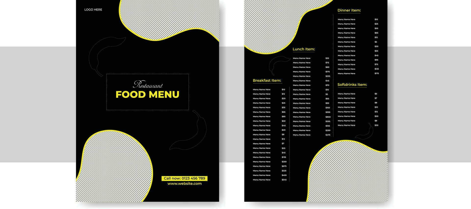 schnell Essen Restaurant mit Küche Speisekarte Poster Banner Vorlage Design vektor