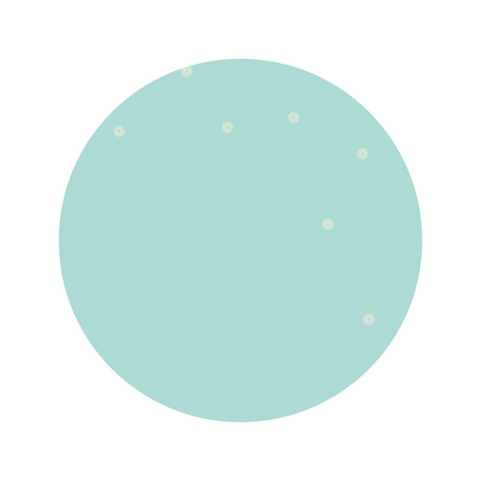abstrakt bakgrund i figur cirkel vinter- tema. små snöflingor på en ljus blå bakgrund. baner, affisch design, för social nätverk. vektor platt illustration.