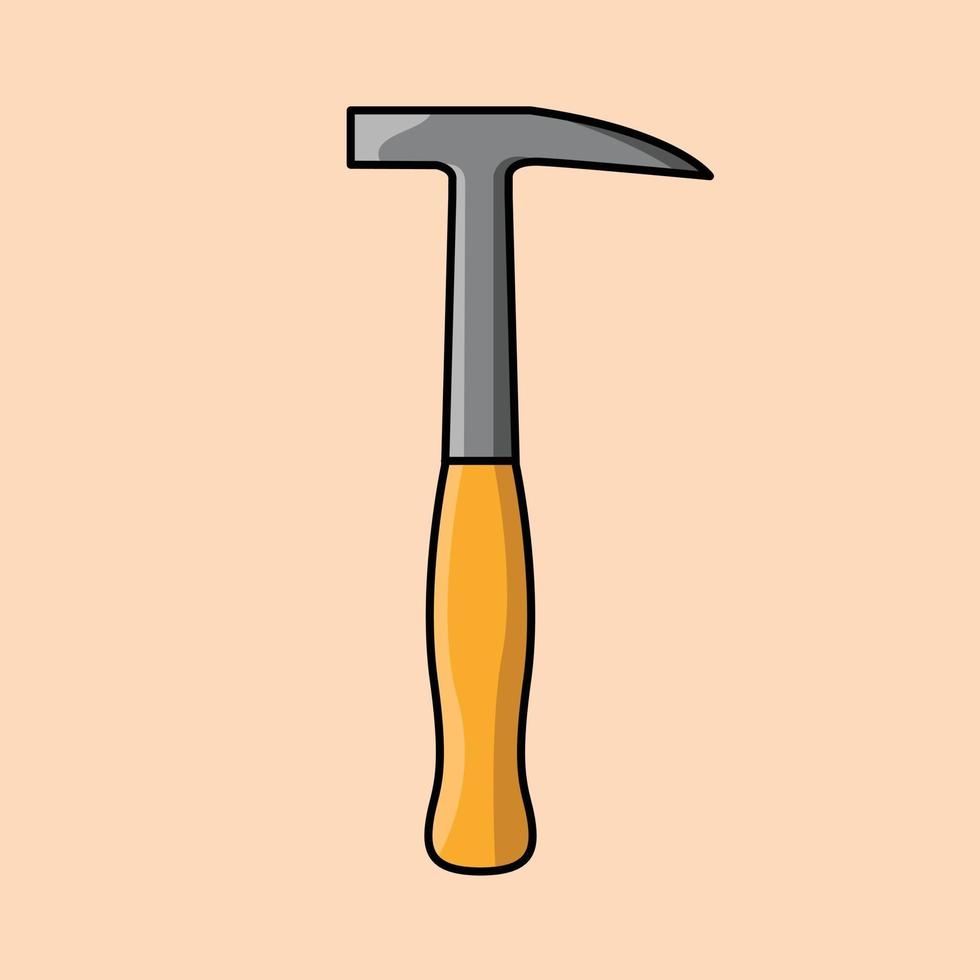 Goldsucher Hammer Cartoon Vektor Icon Illustration