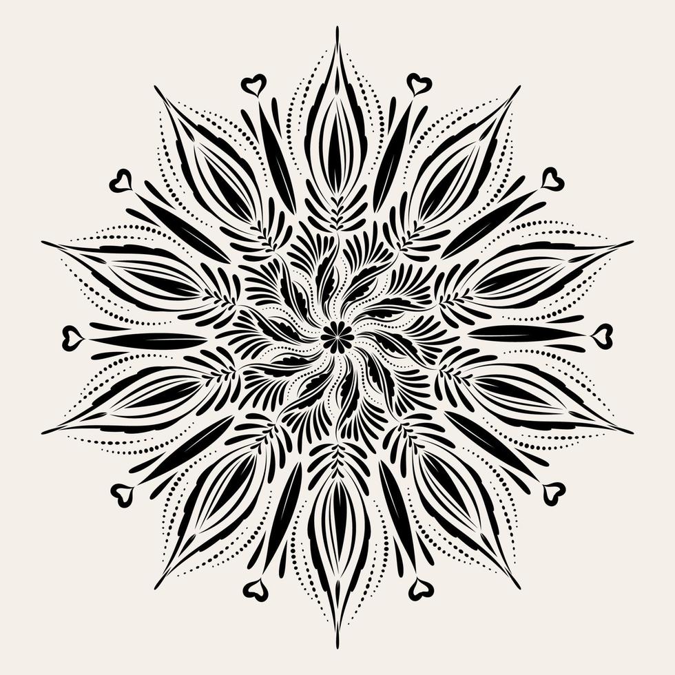 Vektor-Mandala. dekoratives rundes Element im Boho-Stil. vektor