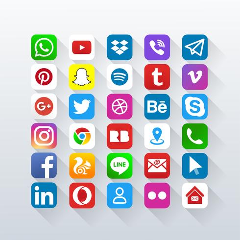 Social Media-Symbole vektor