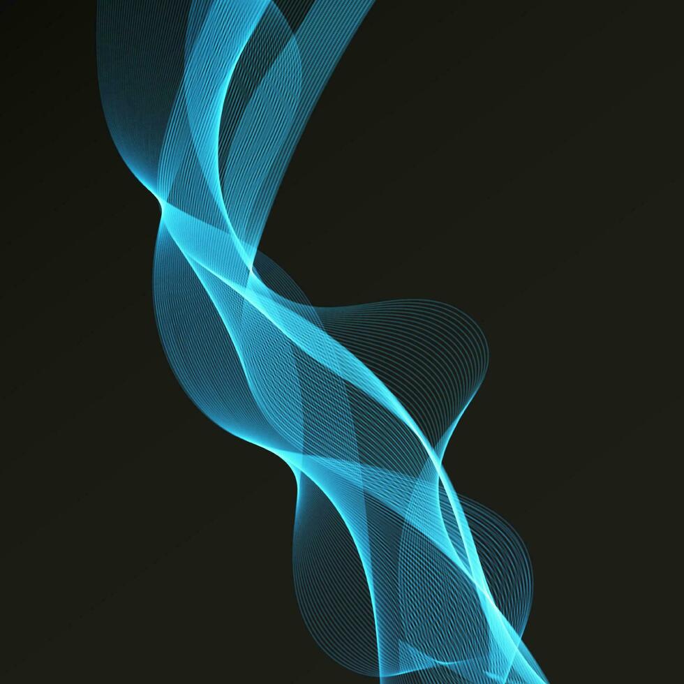 abstrakt blå vågig bakgrund design, abstrakt smokey bakgrund design vektor