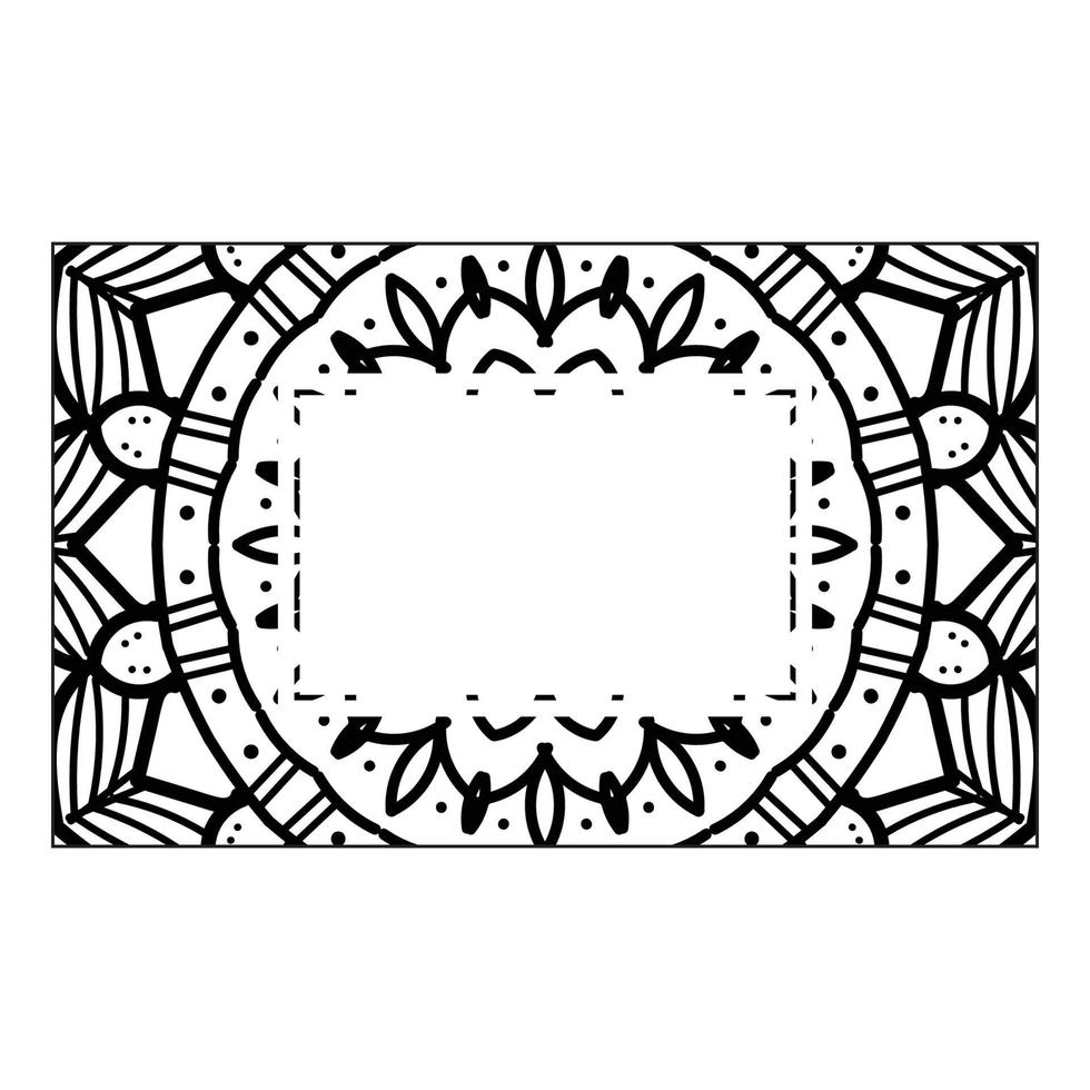 Rahmen Mandala Blume vektor