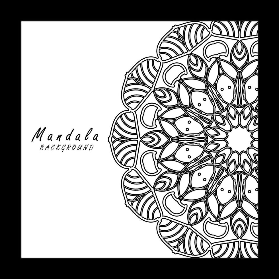 Mandala-Hintergrund für Malbuch vektor