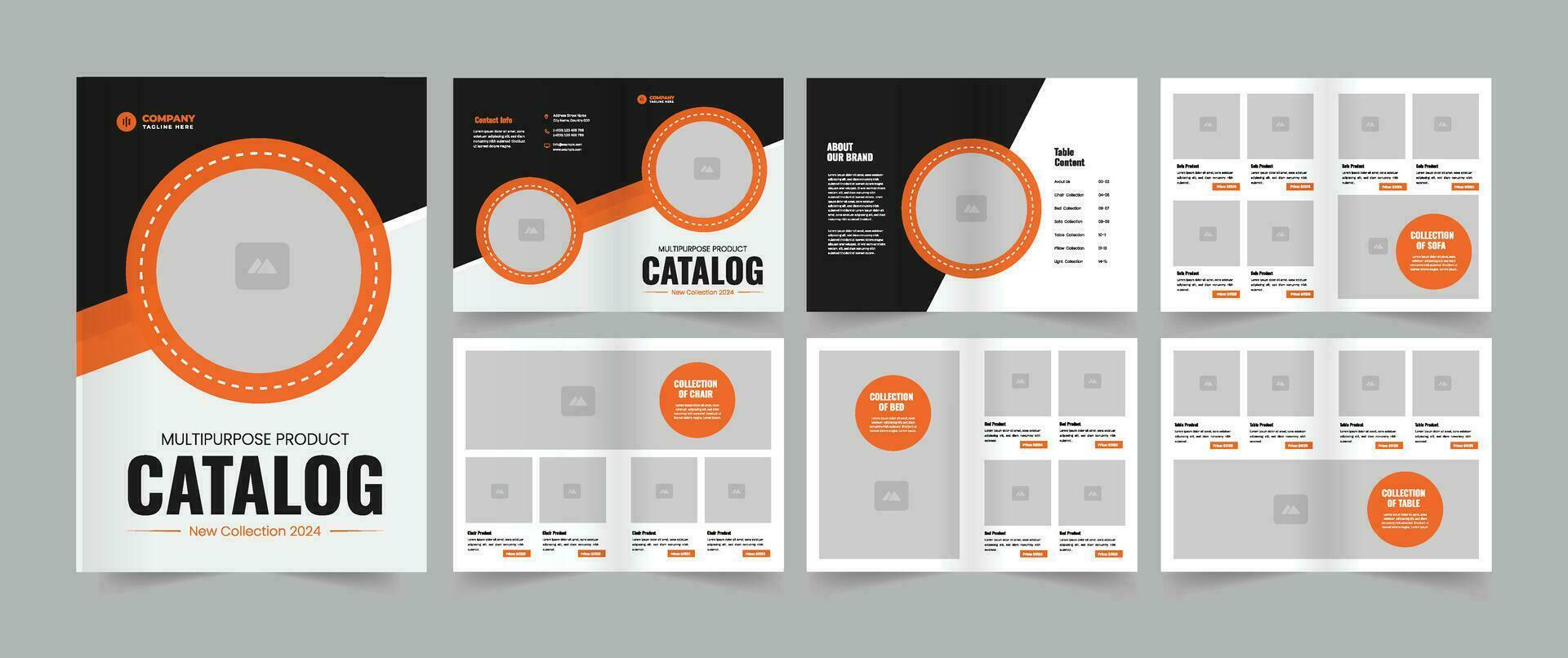 Produkt Katalog Layout Design. vektor