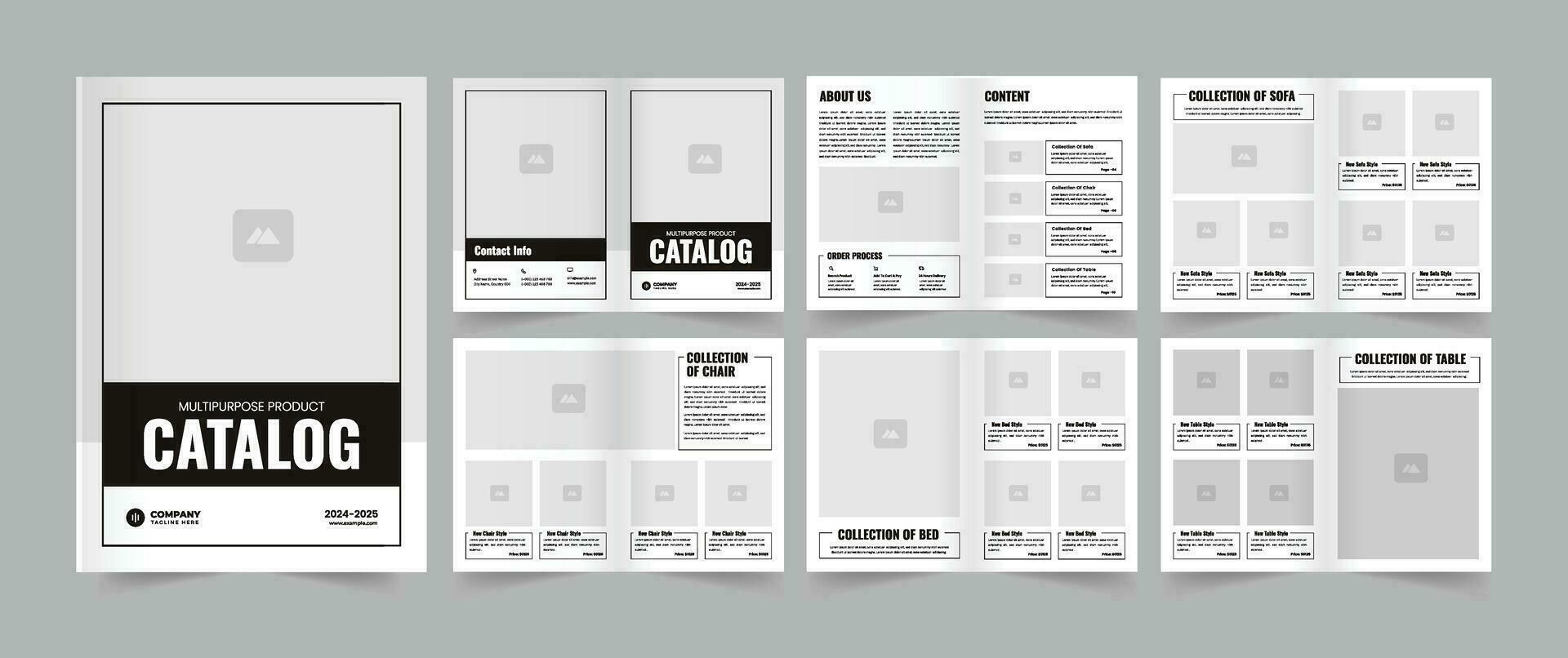 Unternehmen Katalog und Produkt Katalog Layout Design vektor