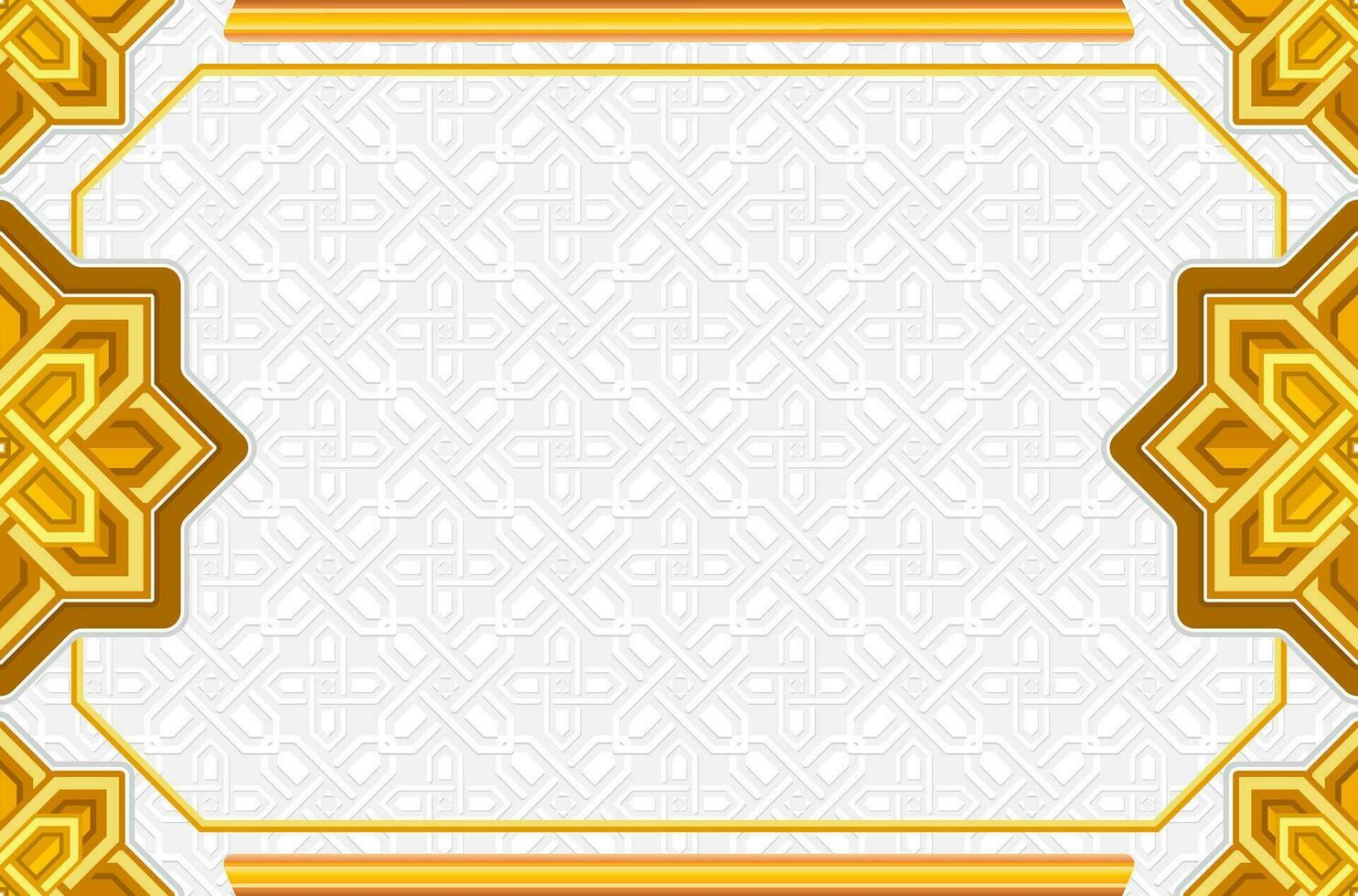 geometrisch Gold islamisch Banner Hintergrund vektor