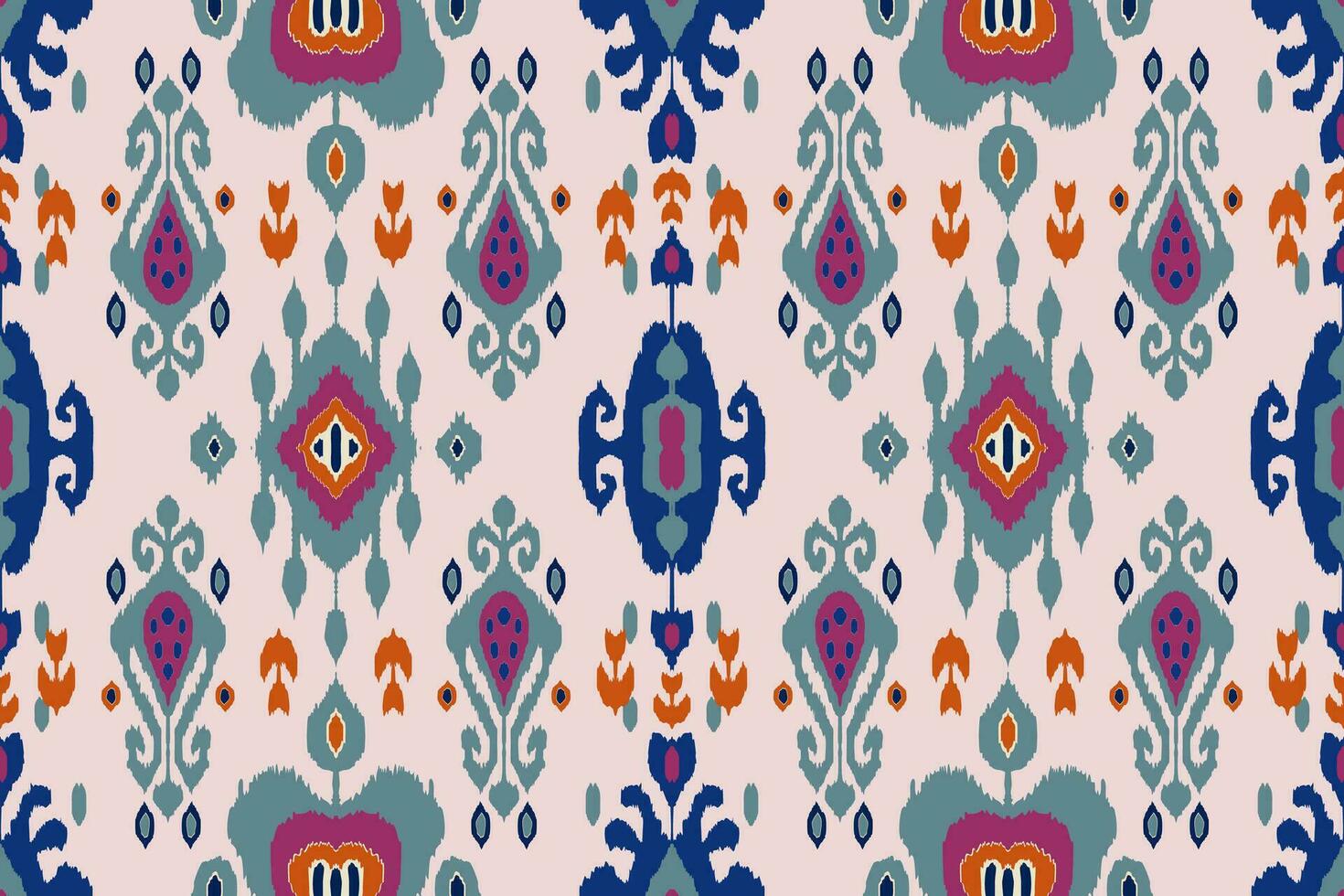 Ikat Stammes- indisch nahtlos Muster. ethnisch aztekisch Stoff Teppich Mandala Ornament einheimisch Boho Chevron textil.geometrisch afrikanisch amerikanisch orientalisch traditionell Vektor Illustrationen. Stickerei Stil.