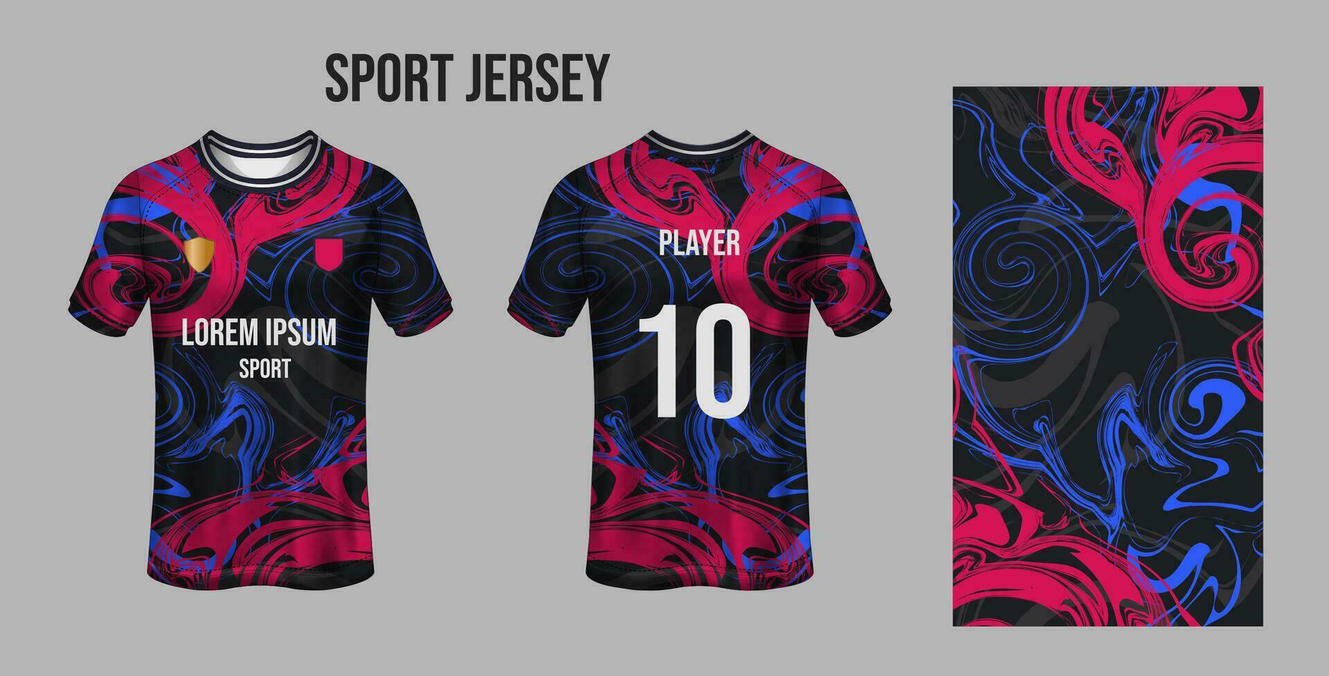 Sport Jersey Design Stoff Textil- zum Sublimation vektor