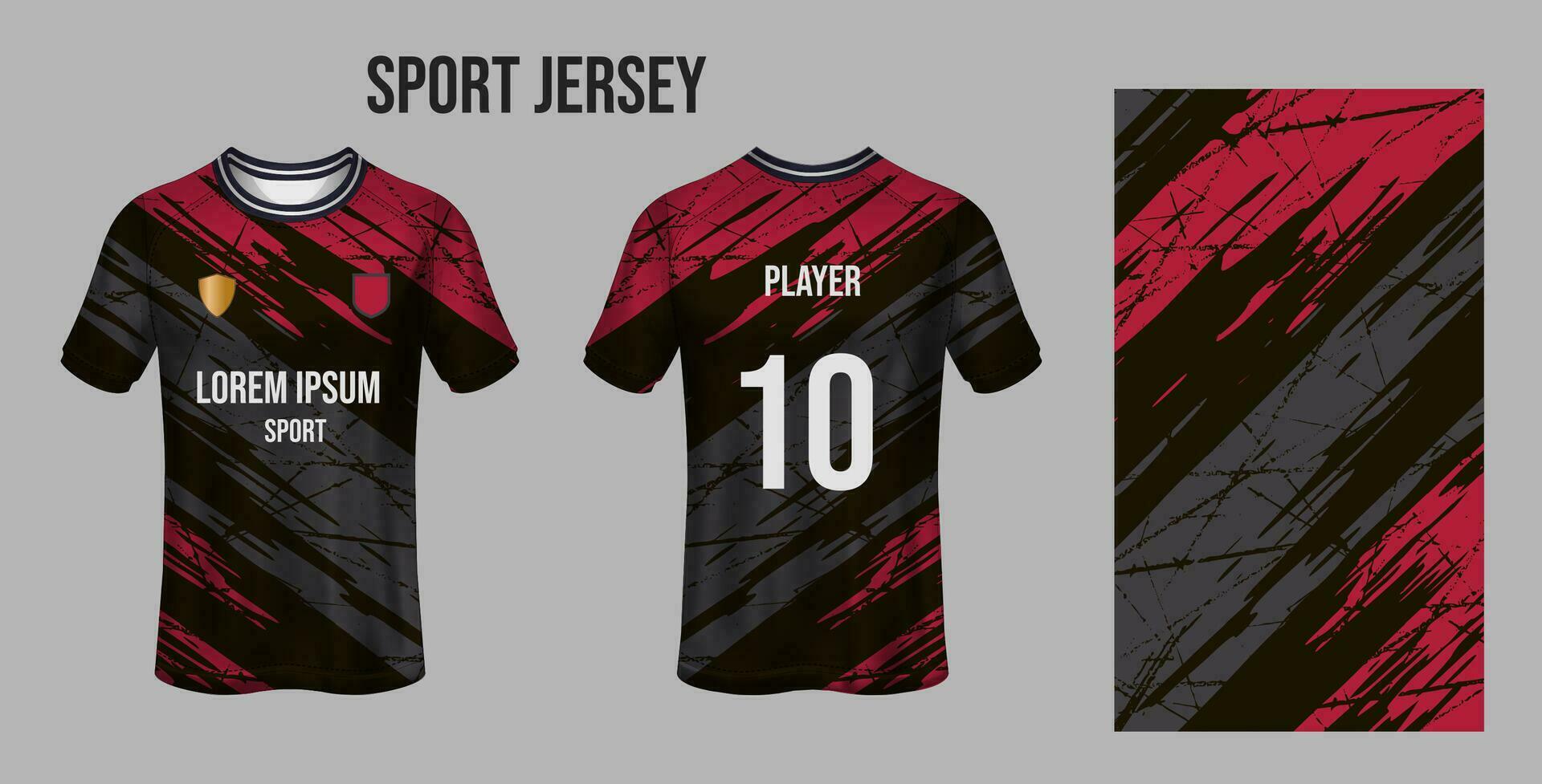 Sport Jersey Design Stoff Textil- zum Sublimation vektor