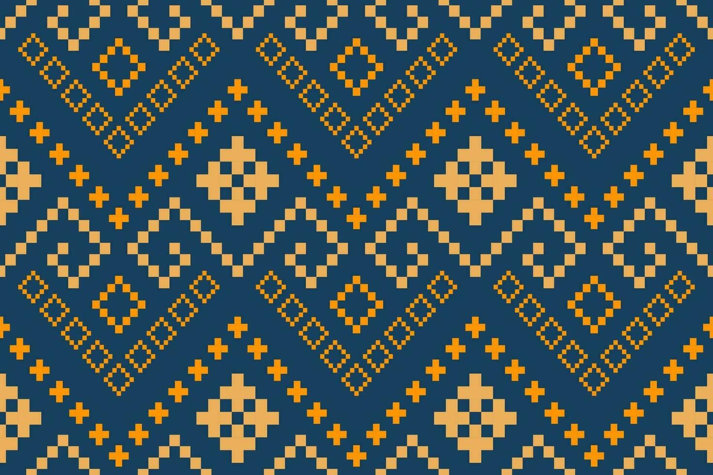 indigo Marin blå geometrisk traditionell etnisk mönster ikat sömlös mönster gräns abstrakt design för tyg skriva ut trasa klänning matta gardiner och sarong aztec afrikansk indisk indonesiska vektor