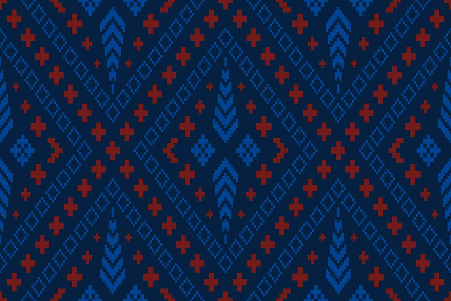 indigo Marin blå geometrisk traditionell etnisk mönster ikat sömlös mönster gräns abstrakt design för tyg skriva ut trasa klänning matta gardiner och sarong aztec afrikansk indisk indonesiska vektor