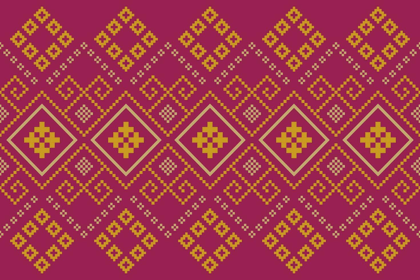 rosa korsa sy färgrik geometrisk traditionell etnisk mönster ikat sömlös mönster gräns abstrakt design för tyg skriva ut trasa klänning matta gardiner och sarong aztec afrikansk indisk indonesiska vektor