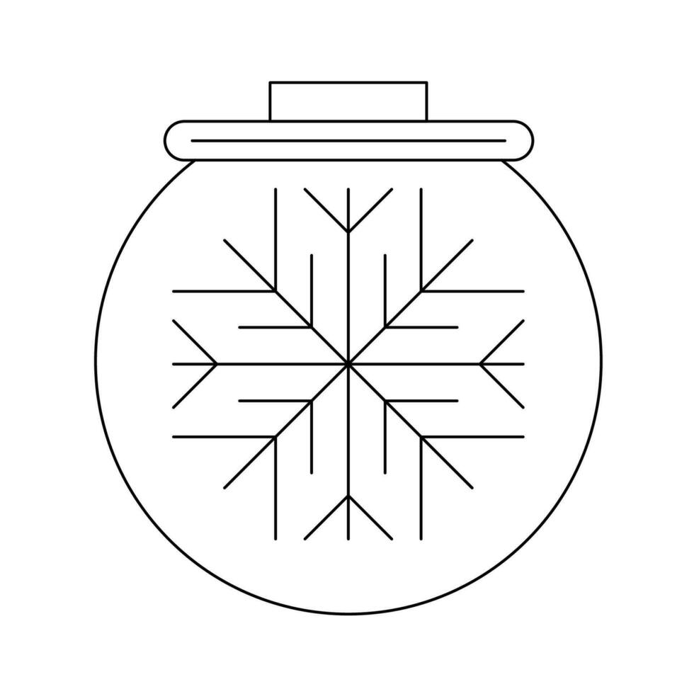 Ball mit Schneeflocke Symbol Vektor Illustration Design