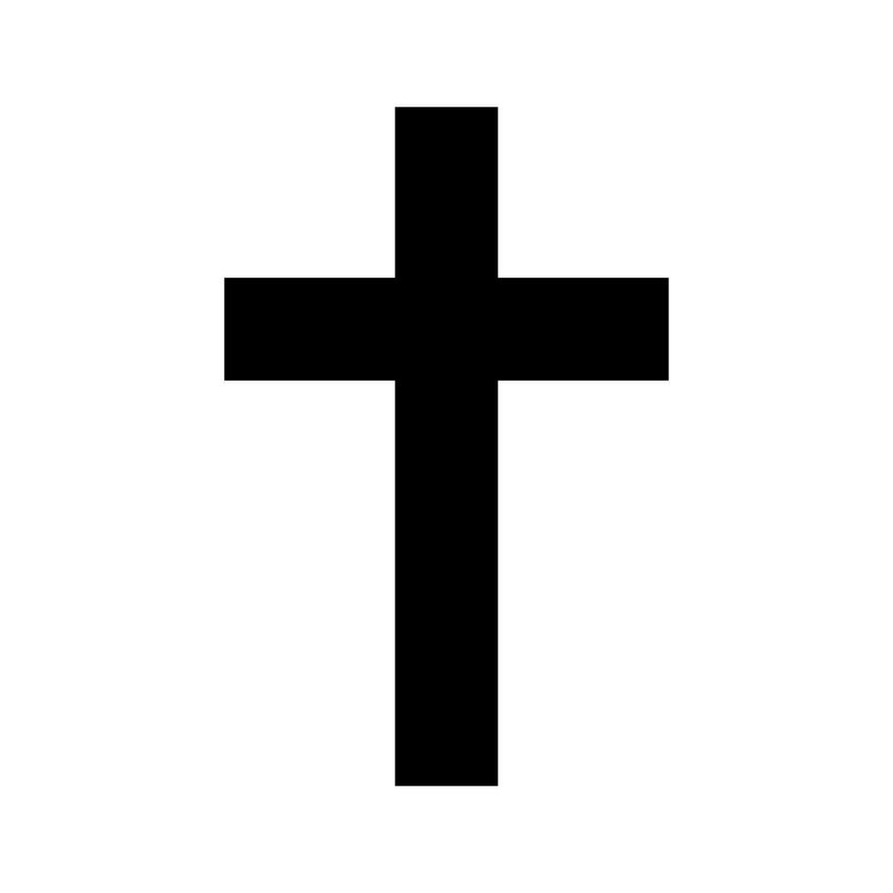 Christian Kreuz Silhouette Symbol. Vektor. vektor