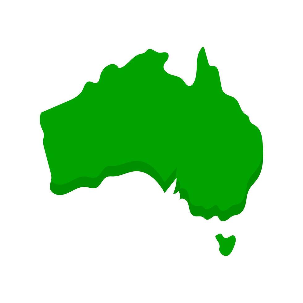 platt design australier Karta ikon. Australien Karta. vektor. vektor
