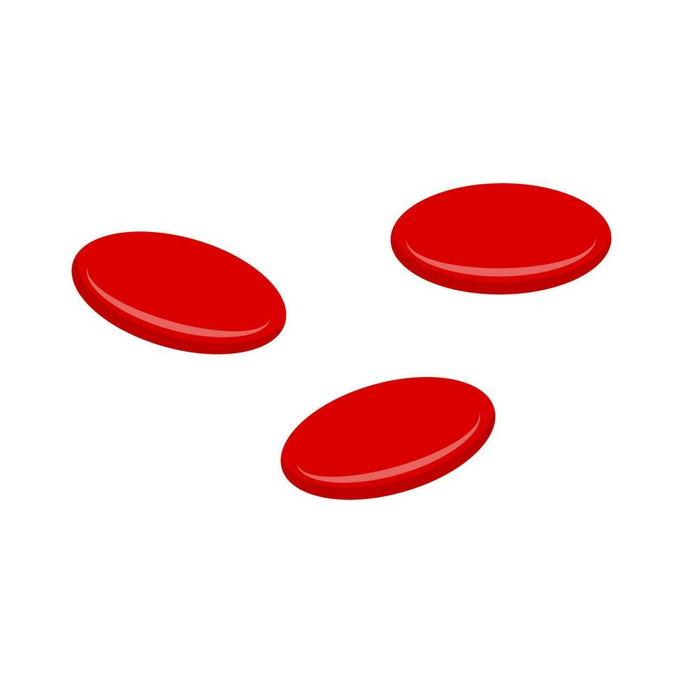 einfach rot Blut Zelle Symbol. Vektor. vektor