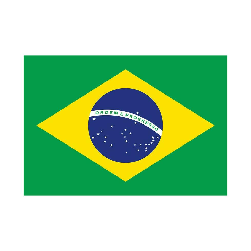 Brasilien flagga. brasiliansk flagga. vektor. vektor