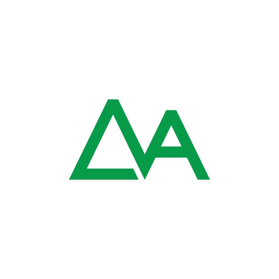 Brief ma Dreieck Grün Berg einfach Logo Vektor