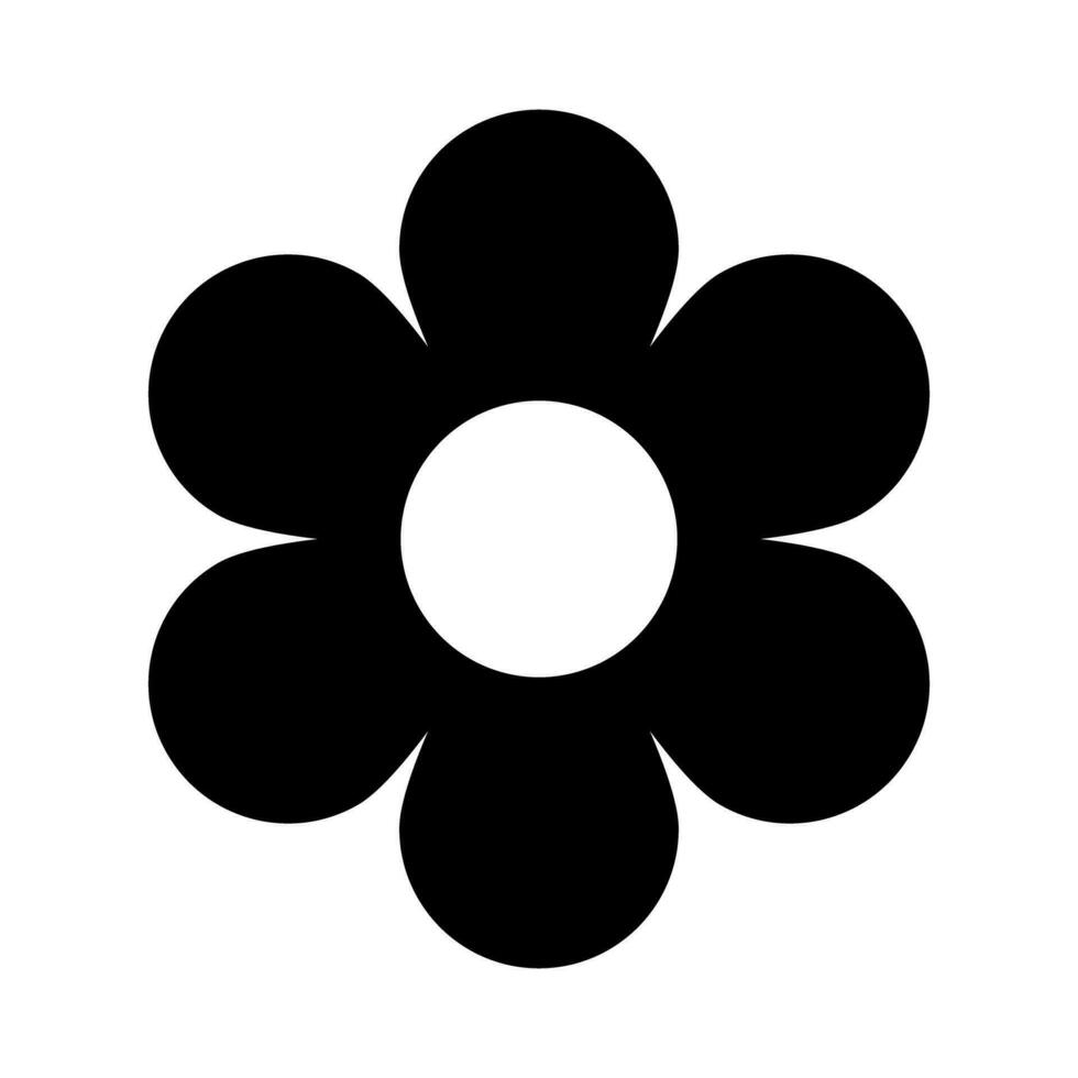 Blume Silhouette Symbol. blühen. Vektor. vektor