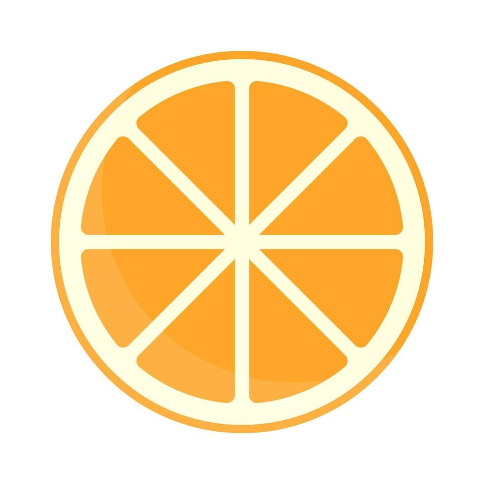 eben Design Orange Symbol. Frucht. Vektor. vektor