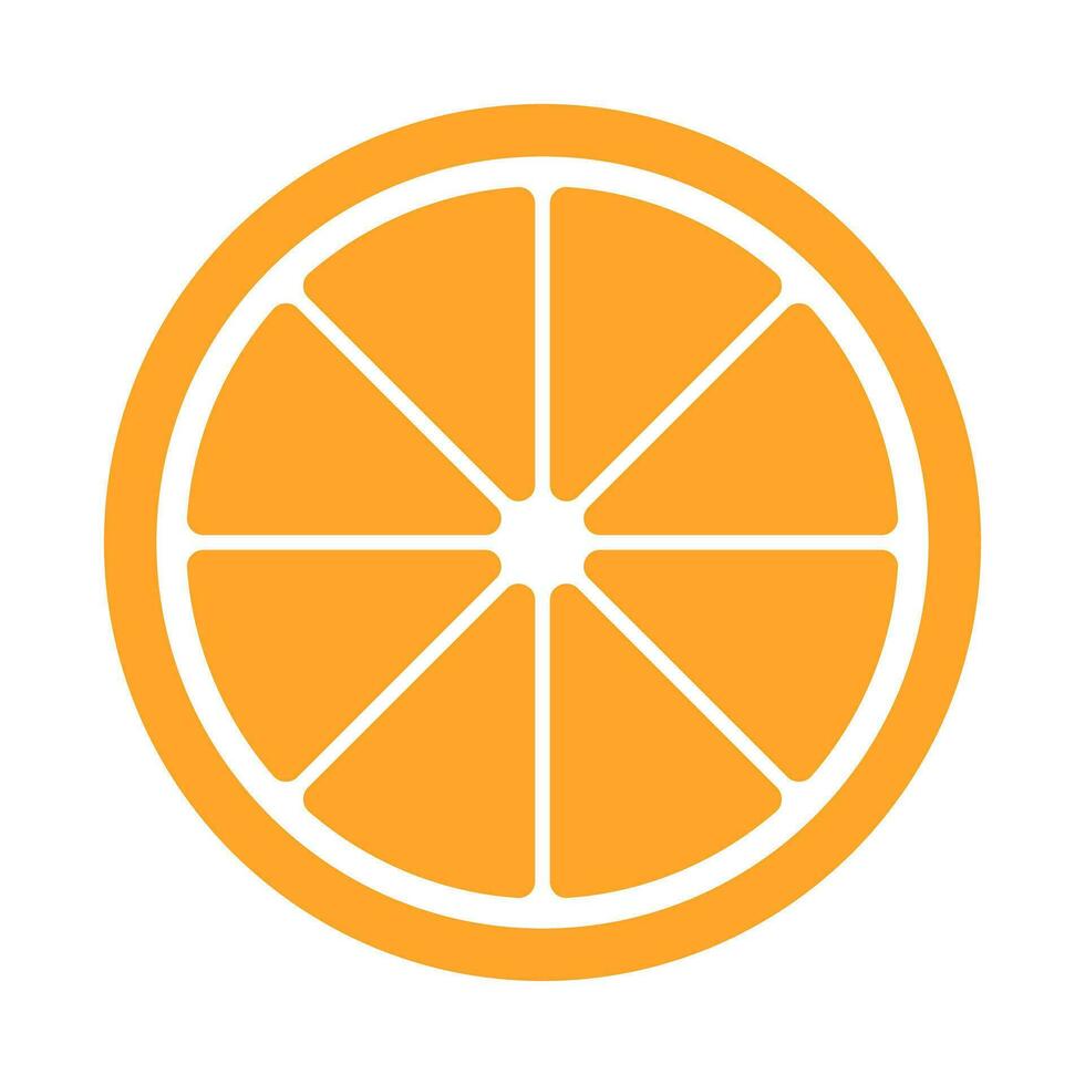 einfach Obst Orange Symbol. Vektor. vektor