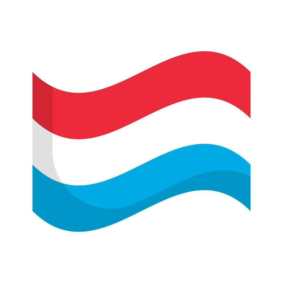 fladdrande luxemburg flagga ikon. vektor. vektor