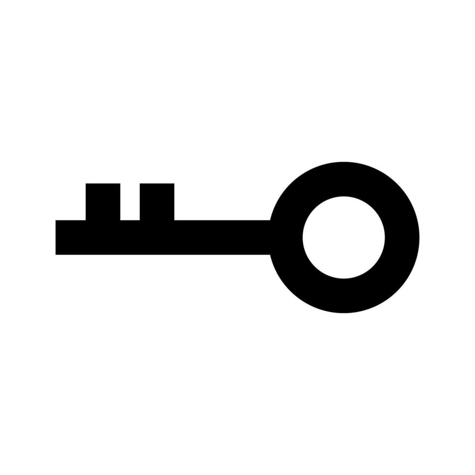 Schlüssel Silhouette Symbol. Sicherheit. Verschlüsselung Taste. Vektor. vektor
