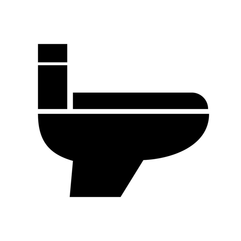 Toilette Silhouette Symbol. Toilette Schüssel Silhouette Symbol. Vektor. vektor