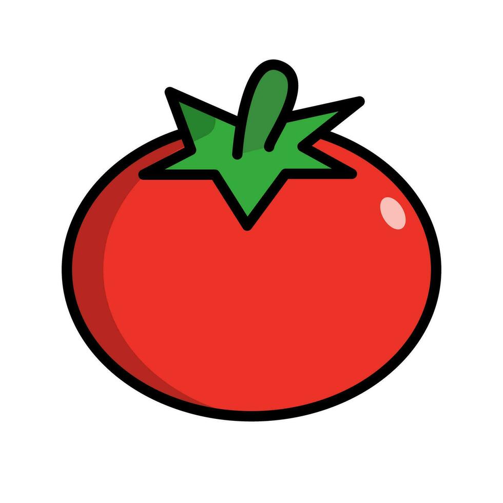 eben Design Tomate Symbol. Gemüse. Vektor. vektor