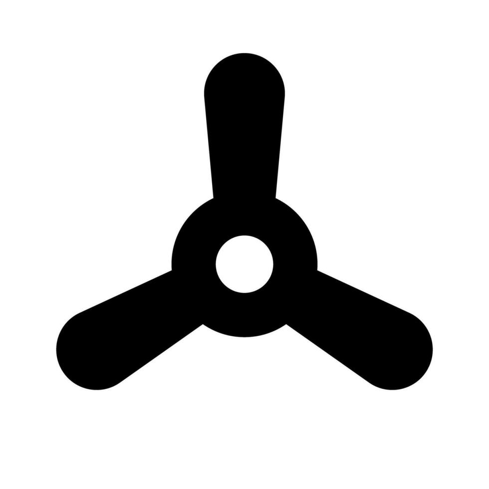 propeller silhuett ikon. ventilation fläkt ikon. vektor. vektor
