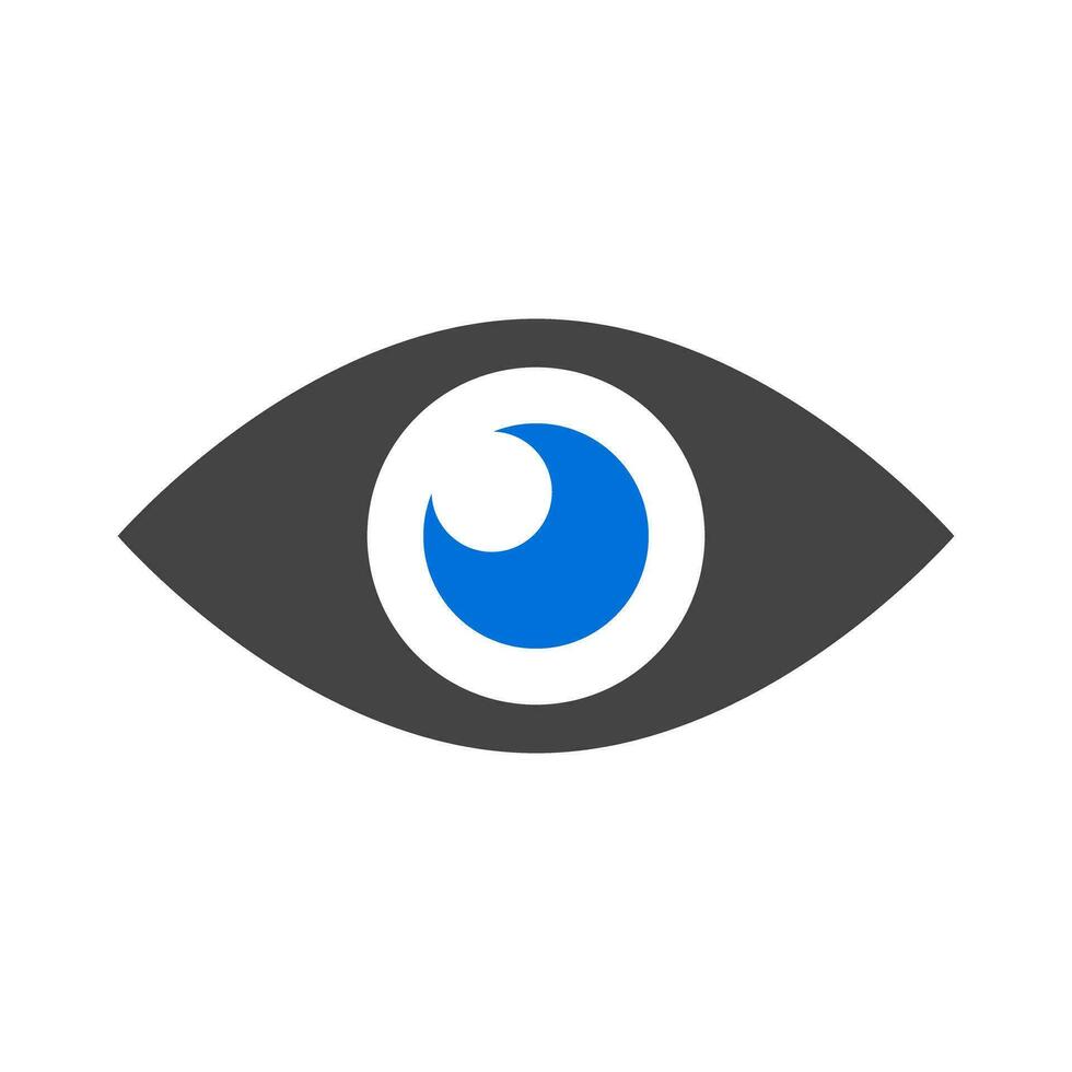 blå öga ikon. se. vektor. vektor