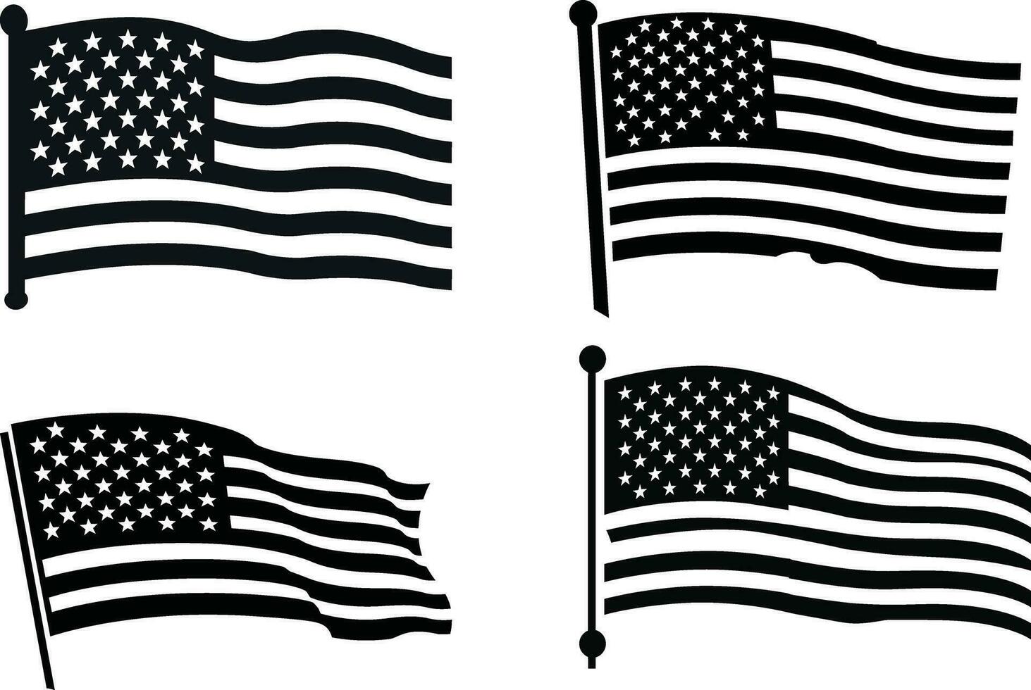 Freiheit im Linien USA Flagge Vektor